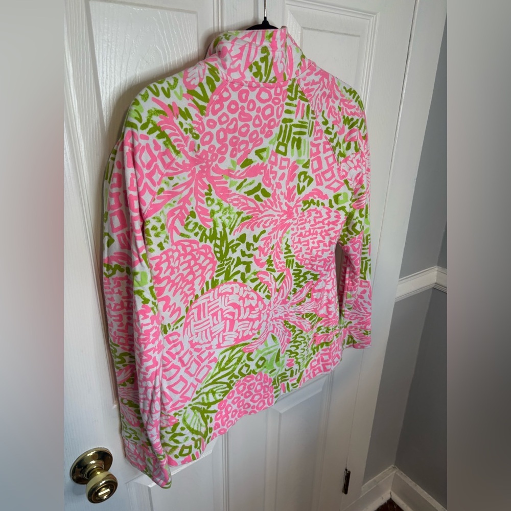 Lilly Pulitzer UPF 50+ Captain Popover – Size Small | Pink Sunset “Home Slice” - Picture 9 of 11